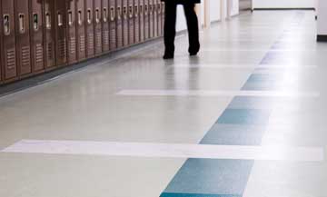 epoxy flooring in a school